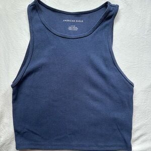 American Eagle Outfitters Blue Muscle Tank Top